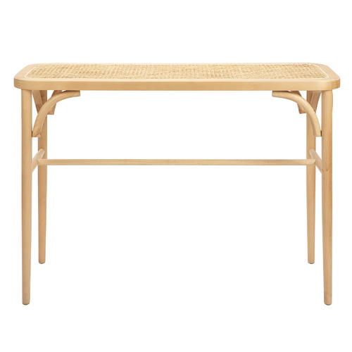 Temple & ster Luca Birchwood & Rattan Console Table