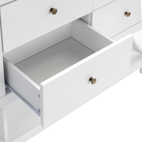 Temple & ster White Noosa 4 Drawer Sideboard Buffet