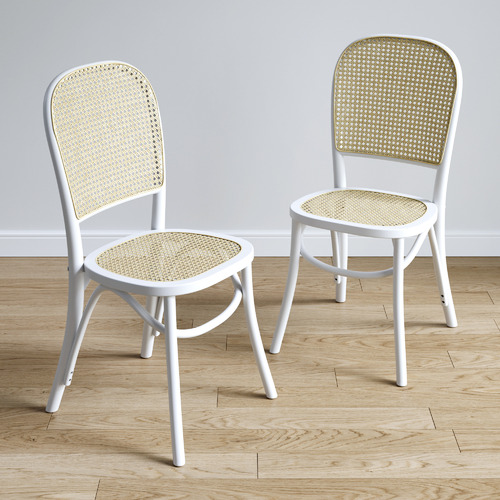 Temple & ster Luca Beech & Rattan Dining Chairs