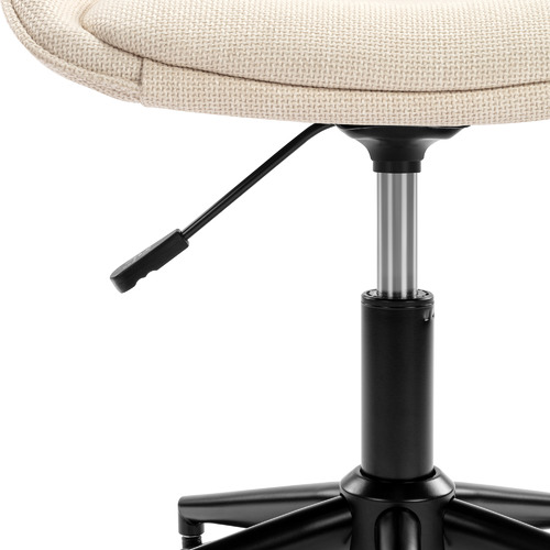 Textured Cream Nappa Office Chair