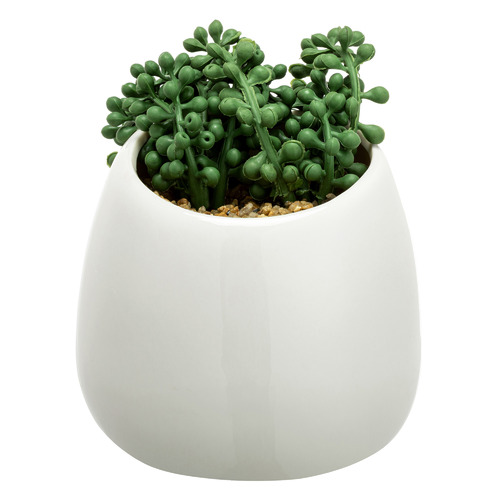 38cm Potted Faux String of Pearls Plant