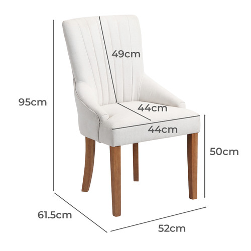 Cream Manor Scoop Back Dining Chairs