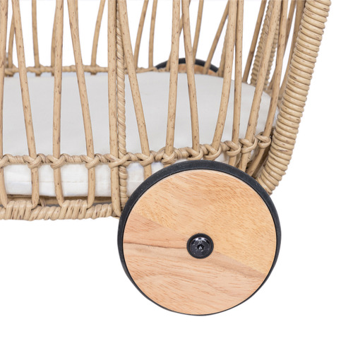 Mieko Poly Rattan Doll Pram