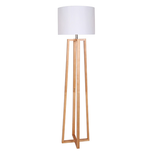 Shalby Rubberwood Floor Lamp