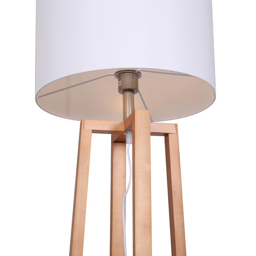 Shalby Rubberwood Floor Lamp