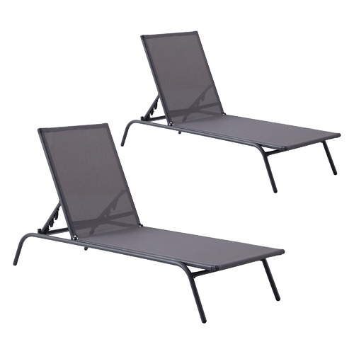 Malu Steel & Textilene Outdoor Sun Lounges
