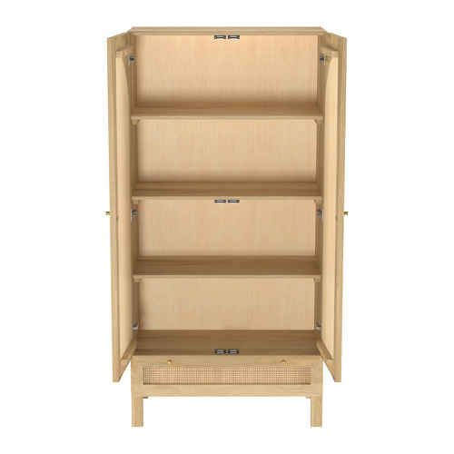 Anya Mango Wood & Rattan Cupboard
