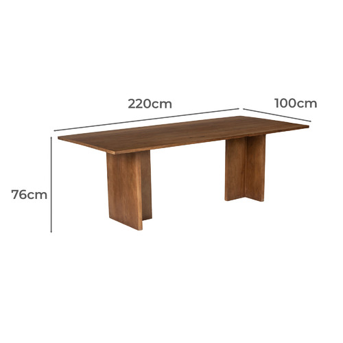 Douglas 220cm Mango Wood Dining Table Temple & ster