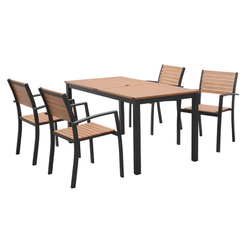 Temple & ster 4 Seater Maui Eucalyptus Wood Outdoor Dining Set
