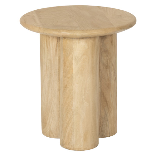 Clover Mango Wood Side Table Temple & Webster
