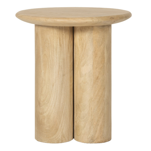 Clover Mango Wood Side Table Temple & Webster