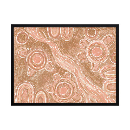 Marrambidya Bila Peach Printed Wall Art