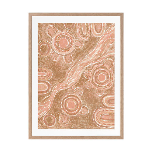 Marrambidya Bila Peach Printed Wall Art