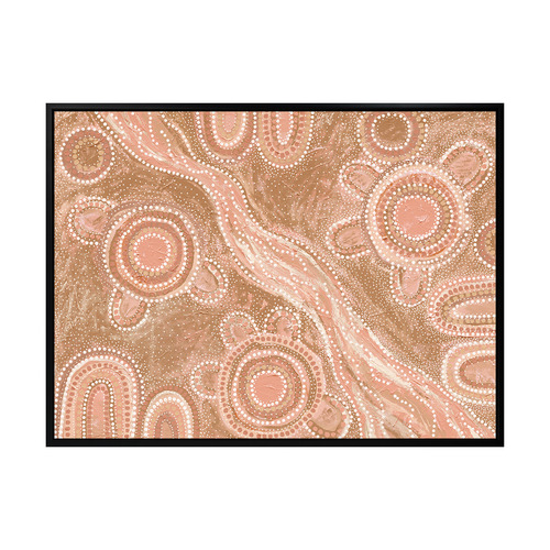 Marrambidya Bila Peach Printed Wall Art