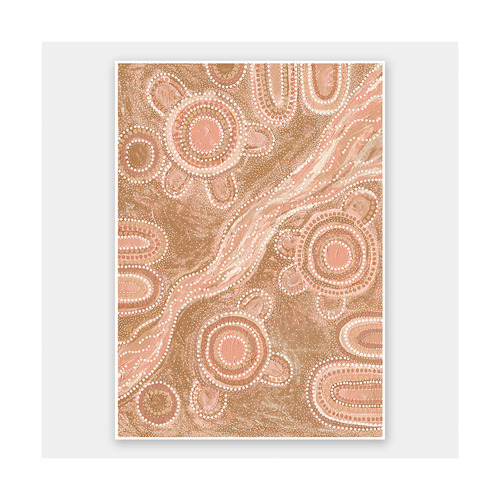 Marrambidya Bila Peach Printed Wall Art