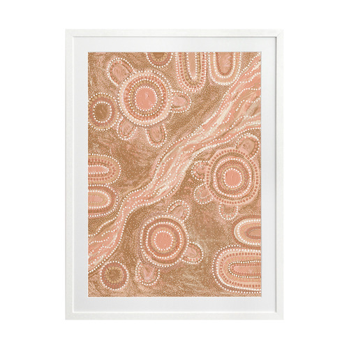 Marrambidya Bila Peach Printed Wall Art