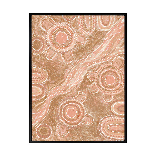 Marrambidya Bila Peach Printed Wall Art