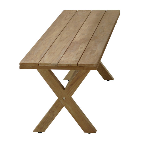 3 Seater Balmoral Teak Wood Outdoor Dining Bench Temple & ster