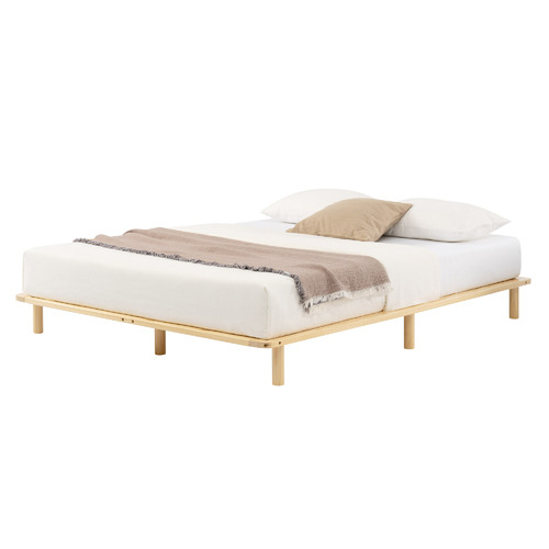 Temple & Webster Natural Monty Premium Wooden Bed Base