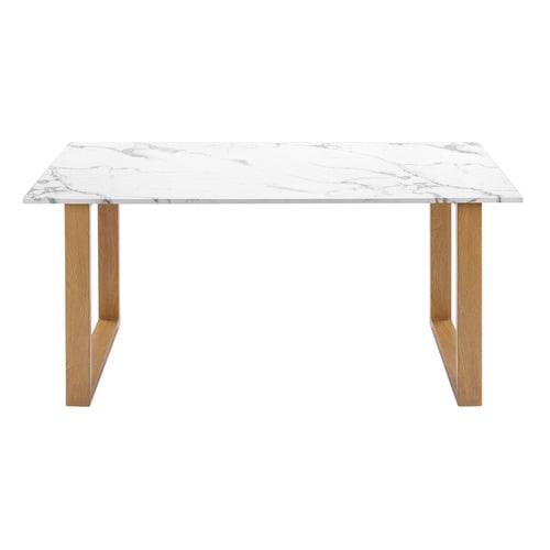 Luisa Ski-Leg Faux Marble Dining Table