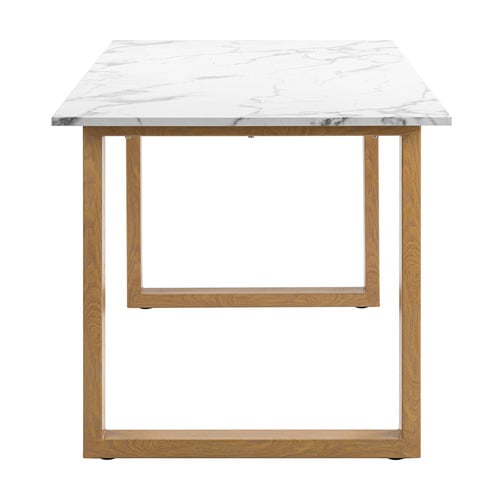 Luisa Ski-Leg Faux Marble Dining Table