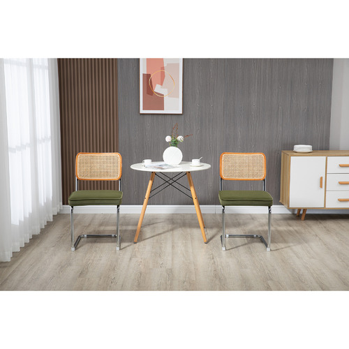 Marcel Breuer Cesca Replica Velvet Cantilever Dining Chairs | Temple ...