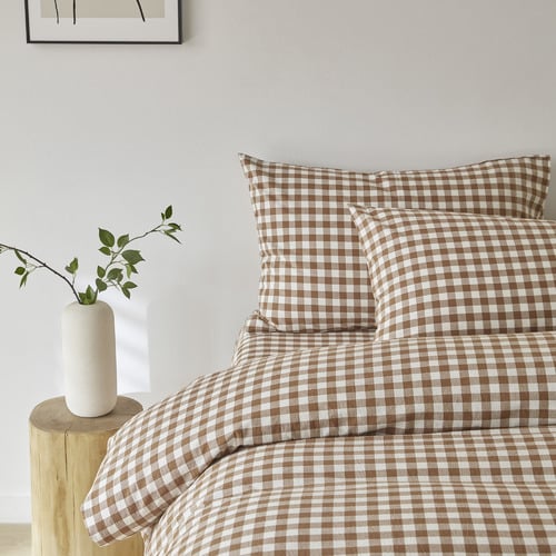 Gingham-Washed-Cotton-Sheet-Set