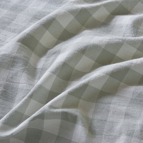 Gingham-Washed-Cotton-Sheet-Set