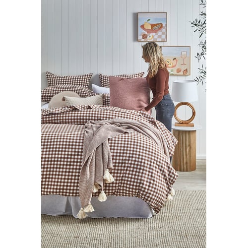 Gingham-Washed-Cotton-Sheet-Set