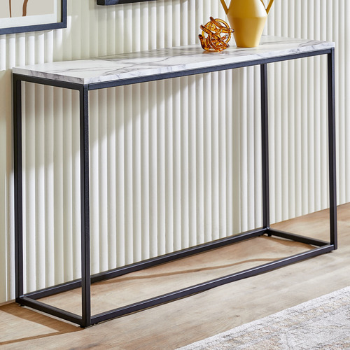 Boras Faux Marble Console Table