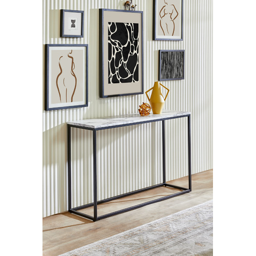 Boras Faux Marble Console Table