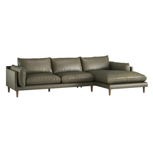 Terry 3 Seater Leather Sofa with Chaise