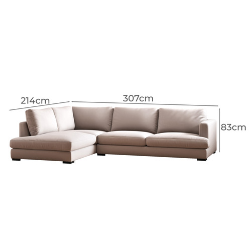 Temple & Webster Haven 5 Seater Sofa with Chaise