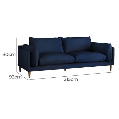 Terry 3 Seater Velvet Sofa