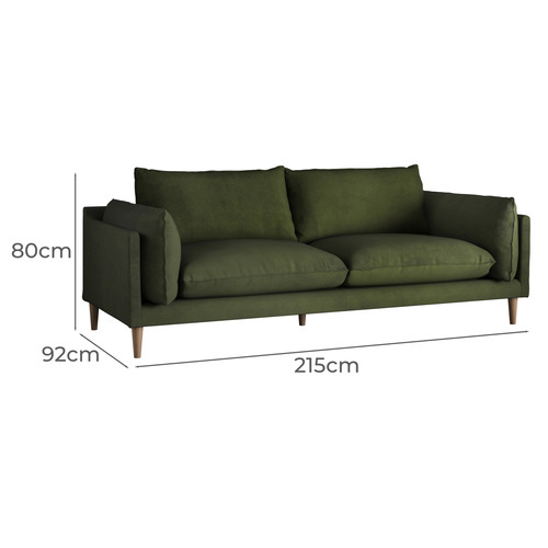 Terry 3 Seater Velvet Sofa