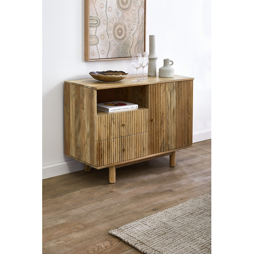Temple & ster Anika 2 Drawer Mango Wood Sideboard Buffet