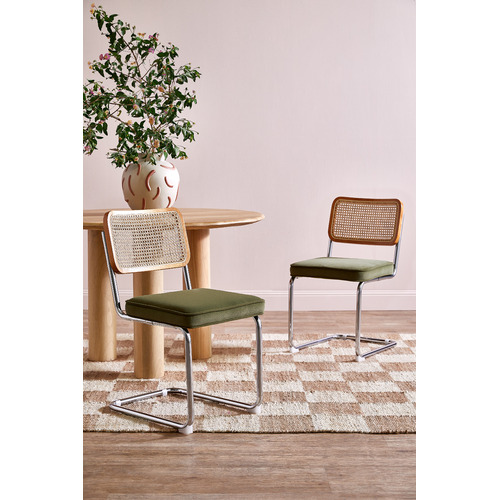 Marcel-Breuer-Cesca-Replica-Velvet-Cantilever-Dining-Chairs