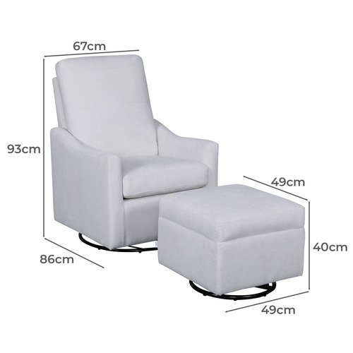 2 Piece Sweep Armchair & Ottoman Set