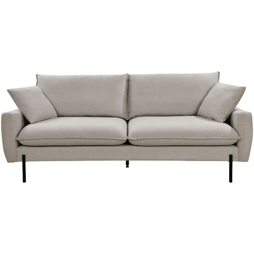 Temple & Webster Natural Georgie 3 Seater Upholstered Sofa