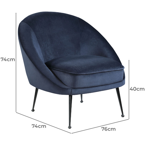 Temple & ster Macy Velvet Accent Chair