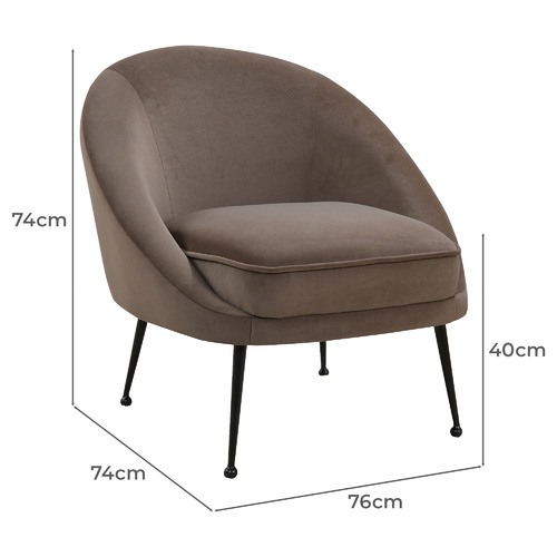 Temple & ster Macy Velvet Accent Chair