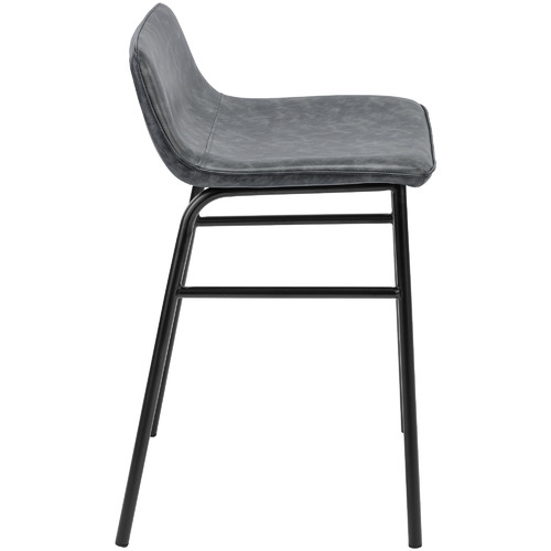 Temple & ster 64.5cm Black Ted Faux Leather Barstools