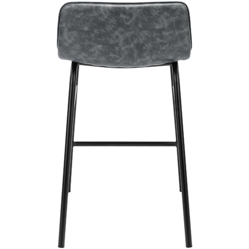 Temple & ster 64.5cm Black Ted Faux Leather Barstools