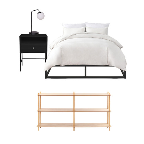 Temple and webster black deals bed frame