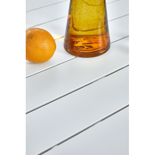 White Kos Square Aluminium Outdoor Bar Table