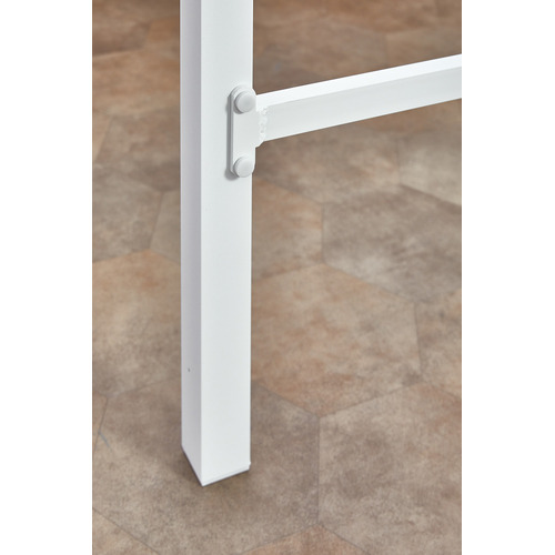 White Kos Square Aluminium Outdoor Bar Table