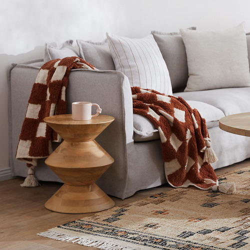 Checkerboard Darcy Cotton Throw