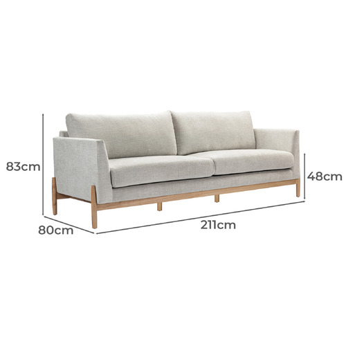 Kirra 3 Seater Upholstered Sofa
