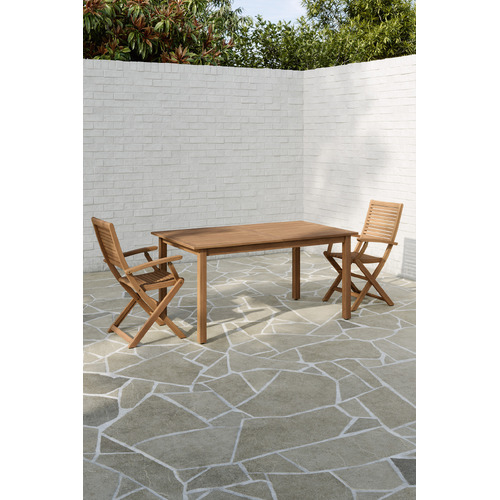 Lanai Eucalyptus Wood Outdoor Extendable Dining Table