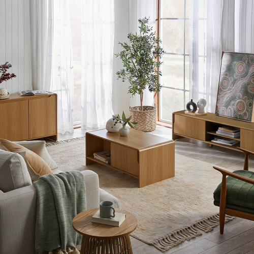 Temple & ster Raphael Entertainment Unit, Coffee Table, & Sideboard Set